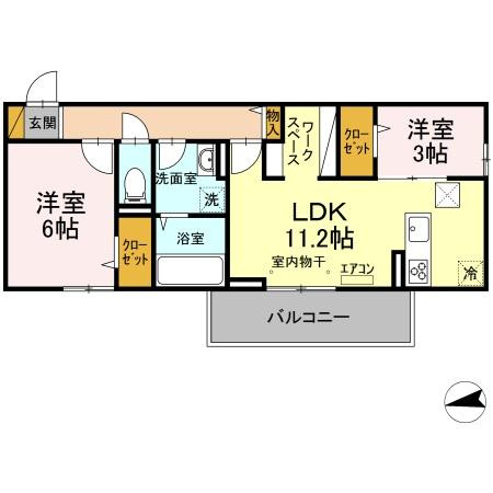 仲介手数料（賃料の1.10ヵ月）の50％OFF対象物件！の間取り