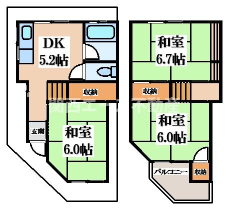【間取り】 | 鷹殿町貸家