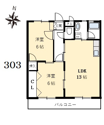 プリンス桜の間取り