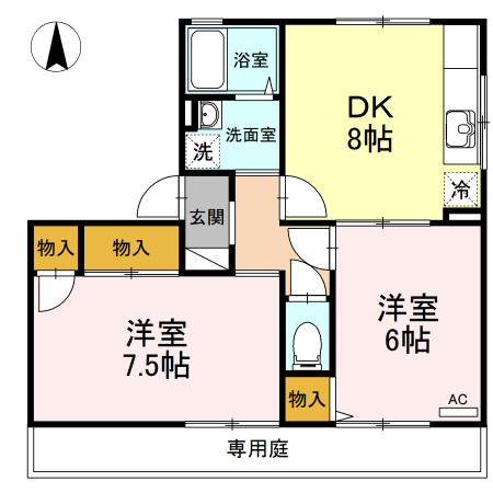 グリーンコーポ寺尾の間取り