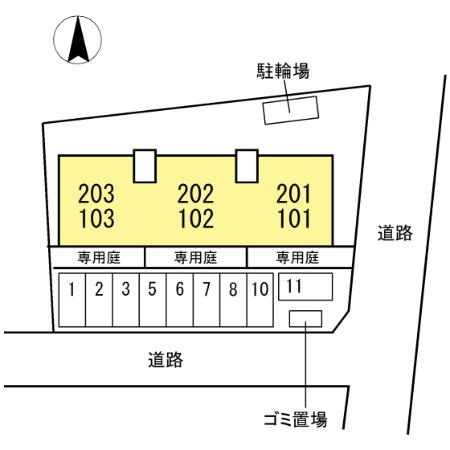 グリーンコーポ寺尾の区画図