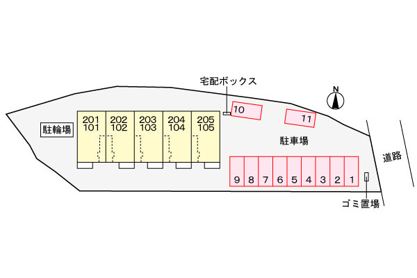 ベル　ソレイユの駐車場|駐車場