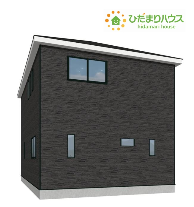 北茨城市大津町第3　新築戸建　2号棟の外観パース|小中学校まで、それぞれ徒歩10分圏内！公園も近く子育て環境良好です(^^)/