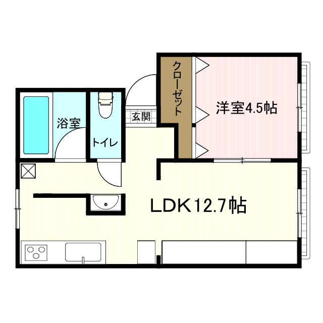 サングレースA棟の間取り