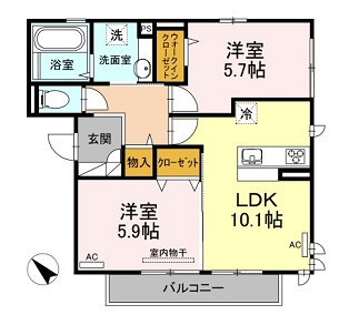 アンビエンテ　ガーデン　Ｂ棟の間取り