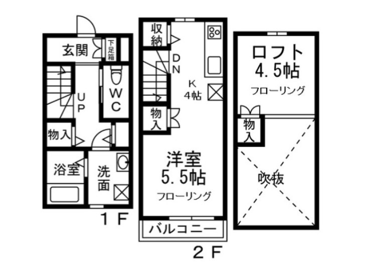 メゾンプラムＢ棟の間取り
