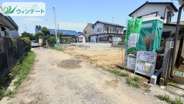 つくばみらい市谷井田第8　新築戸建の前面道路含む現地写真|現地写真です。敷地面積228.15㎡（69.01坪）とゆとりの広さ。日当たりや風通しはぜひ現地でご確認ください。