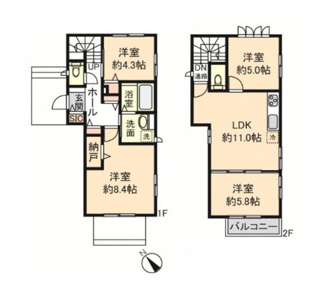 【間取り】 | 高石市加茂戸建て借家