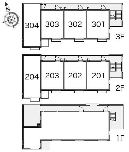 クレイノ志賀屋の区画図