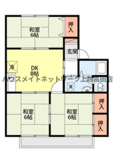 アメニティハイツＡ棟の間取り|間取図