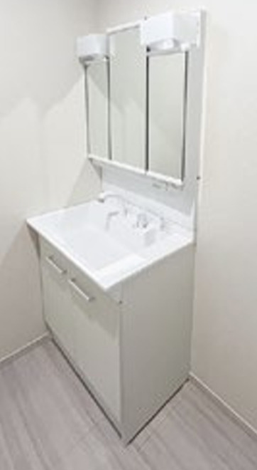 中央区　佐藤二丁目　一期の独立洗面台|施工事例写真