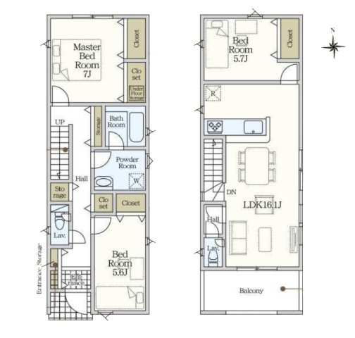 【間取り】 | 豊田市平和町５丁目17-25『仲介料無料』新築戸建て | 2号棟