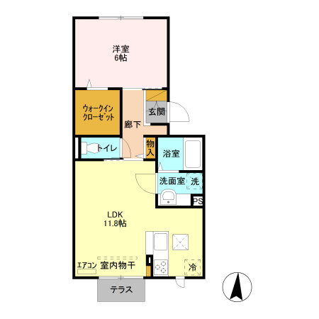 仲介手数料（賃料の1.10ヵ月）の50％OFF対象物件！の間取り