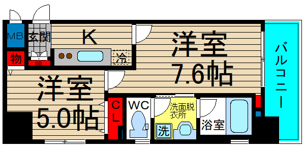 アモーレ本町ウエストの間取り
