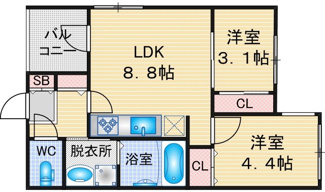 【間取り】 | BLY鶴里 | 略図の為、現状優先