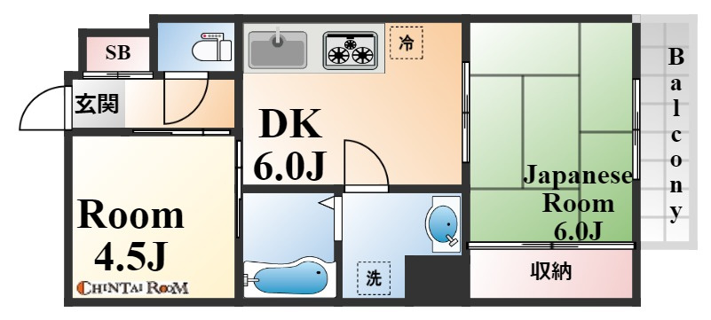 マンションサンビラの間取り