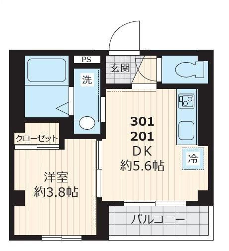 ピュイ　リーヴルの間取り