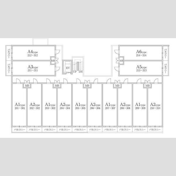 川崎市多摩区西生田２丁目の賃貸マンションの区画図