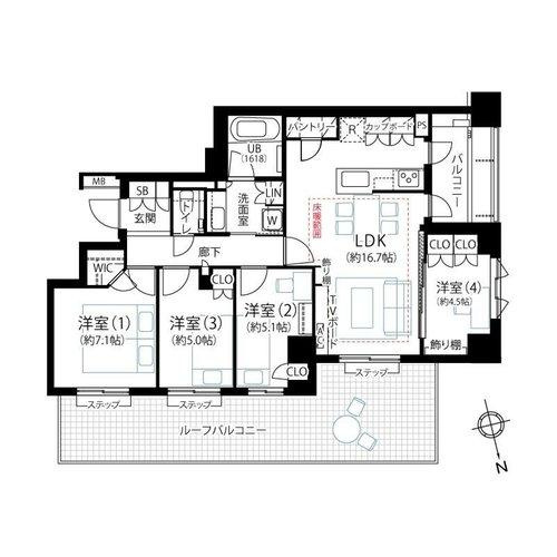 プラウド上鷺宮の間取り