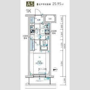 川崎市多摩区西生田２丁目の賃貸マンションの間取り