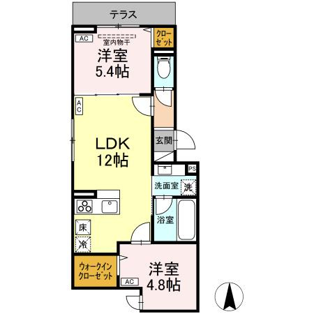 Ｄ-ＰＲＥＣＩＯＵＳ深大寺東町の間取り
