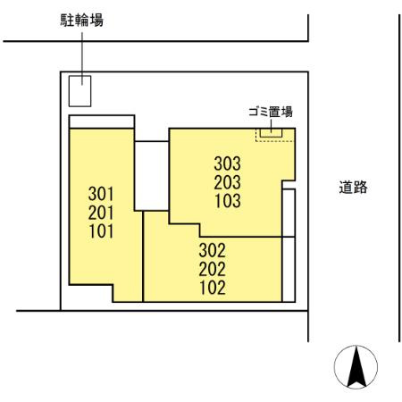 Ｄ-ＰＲＥＣＩＯＵＳ深大寺東町の区画図