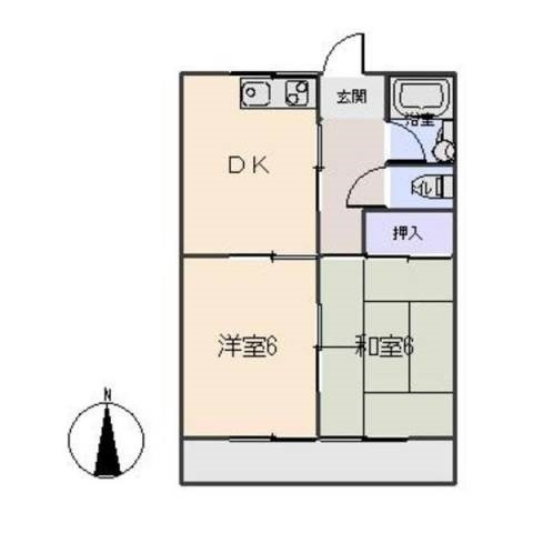 岡崎市宇頭南町のアパートの間取り
