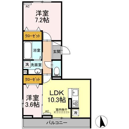 オーヴェスト深大寺の間取り