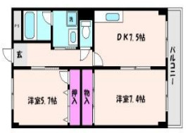 甲南タマタニマンションの間取り