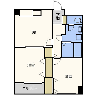 ドムス東梅田　扇町小学校区の間取り|ドムス東梅田　開放感のある間取り