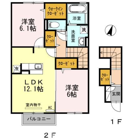 ロジュマン シュシュ Aの間取り