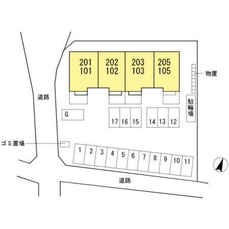 ロジュマン シュシュ Aの区画図