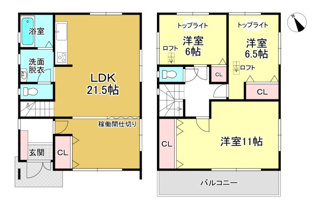 【間取り】 | 大津市今堅田2丁目25-84　中古戸建 | 3LDKの間取り
