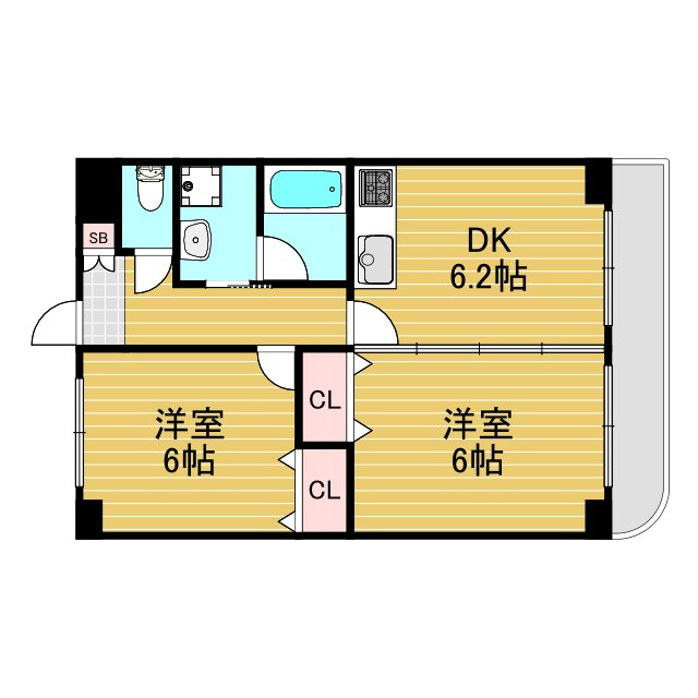 サンロイヤルエス2の間取り