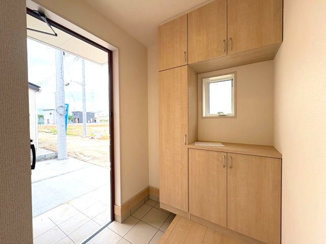 【仲介手数料半額】Livele Garden.S 川越中台　新築戸建全13棟の玄関|玄関スペース