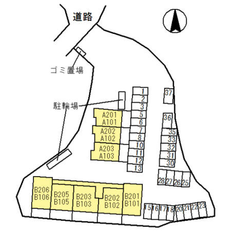 四季の風Bの区画図