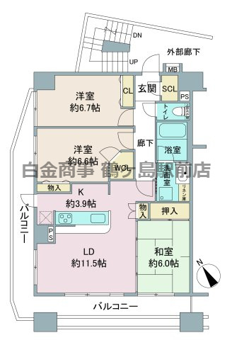 クレアメゾン鶴ヶ島ステーションフロントの間取り