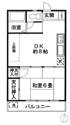 グロリアスマンションミフジ壱号館213オーナーチェンジの間取り