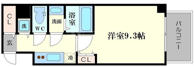 大阪市中央区南船場２丁目の賃貸マンションの間取り