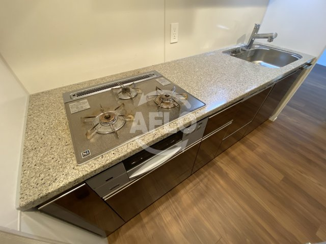 ザ・パークハウス中之島タワーのキッチン|ザ・パークハウス中之島タワー　ガス3口コンロカウンターシステムキッチン