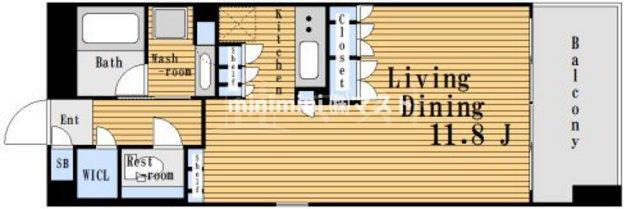 大阪市西区新町３丁目の賃貸マンションの間取り