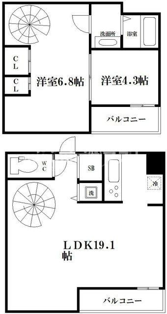 大阪市西区南堀江１丁目の賃貸マンションの間取り