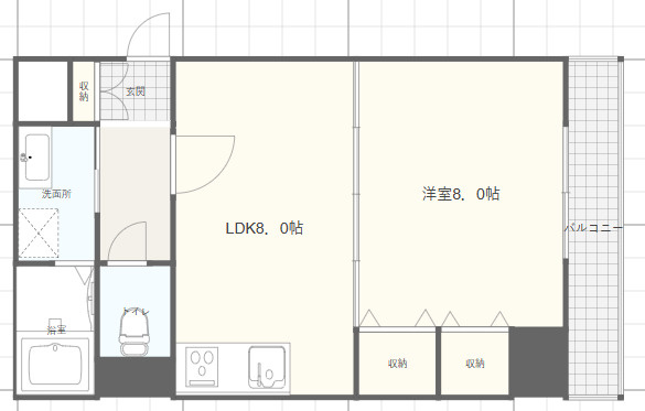 【間取り】 | パシフィック神戸桜筋北館