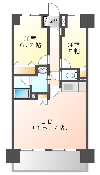 ル・サンク西市の間取り