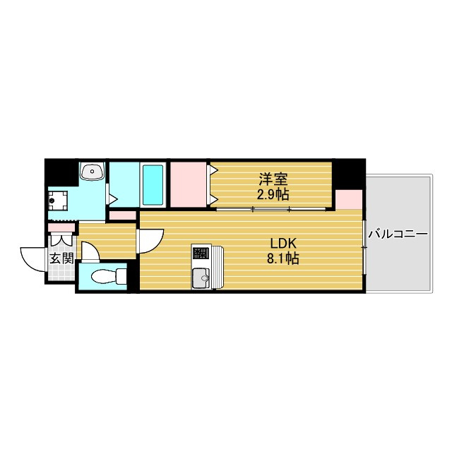 MODERN　PALAZZO江坂AXIAの間取り