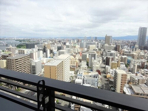 プラウドタワー梅田豊崎の展望|バルコニーからの眺望　　※前回募集時／２０２４年９月の写真