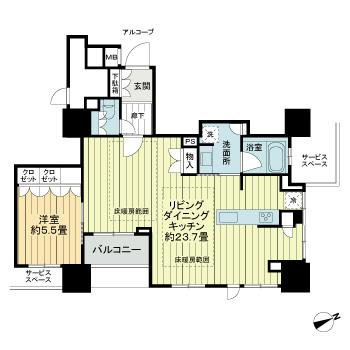 プラウドタワー梅田豊崎の間取り