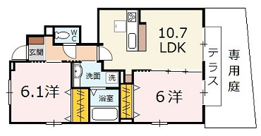 Ｓｅｐｉａ　Ｐａｌａｃｅ砂屋敷の間取り