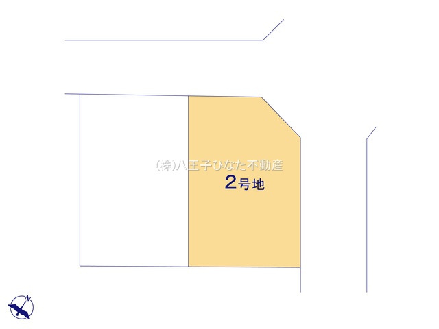『八王子市土地』八王子市絹ヶ丘2-55-8【仲介手数料無料】の区画図|～仲介手数料無料☆八王子ひなた不動産～八王子市絹ヶ丘　売地