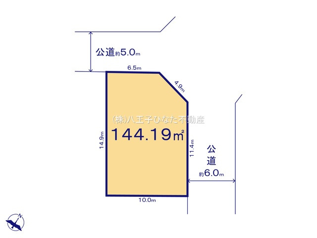 『八王子市土地』八王子市絹ヶ丘2-55-8【仲介手数料無料】の土地図|～仲介手数料無料☆八王子ひなた不動産～八王子市絹ヶ丘　売地